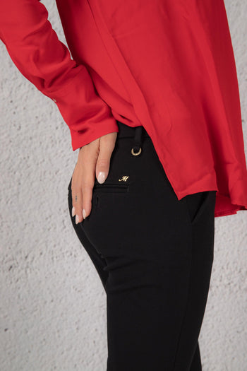 Chinos Rasatello Stretch Nero Donna - 4