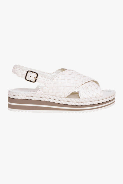 Sandalo in pelle intrecciata