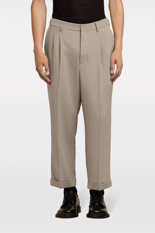 Pantalone Grigio Uomo con pieghe - 2