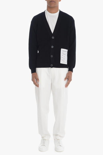 Cardigan Nero Uomo scollo a V - 2