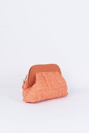 Clutch Rafia Intreccio Arancione - 6