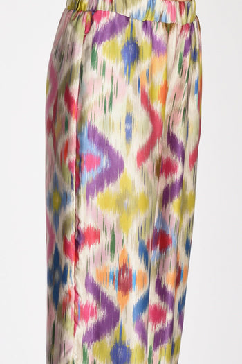 Pantalone Stampato Bianco/multicolor Donna - 5