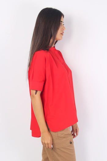 Camicia Coreana Mc Cotone Rosso - 7