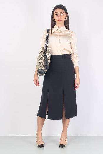 Camicia Effetto Raso Champagne - 4