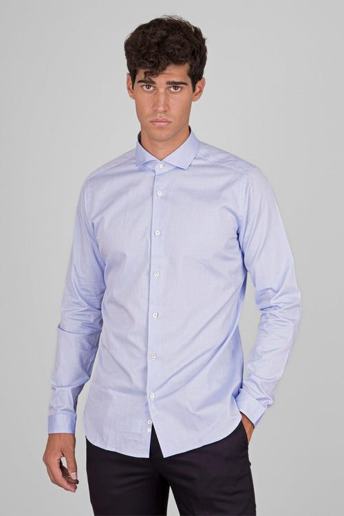 Camicia Collo Francia Azzurro Uomo