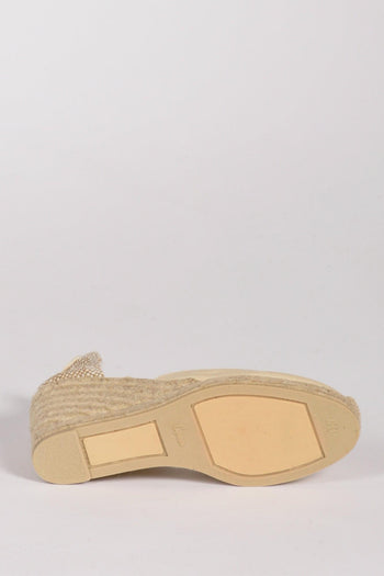 Espadrillas Zeppa Beige Chiaro/beige Donna - 5