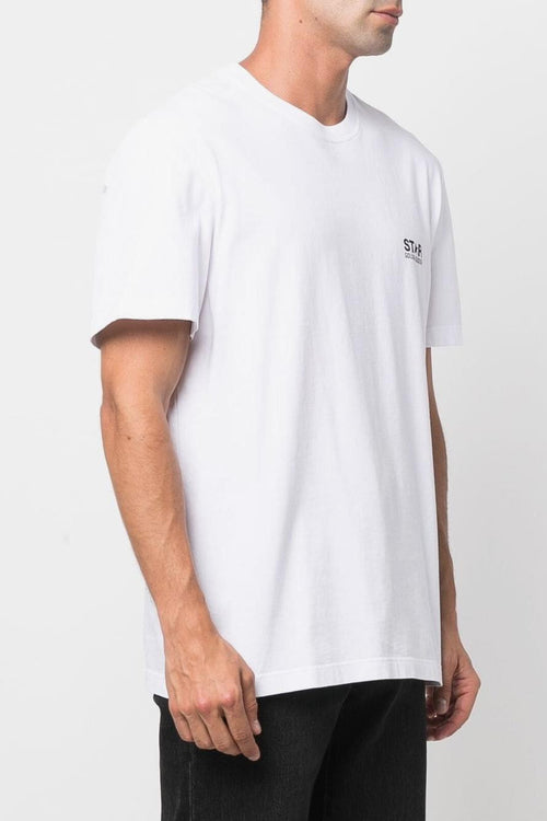 T-shirt Bianco Uomo Stampa Micro Logo - 2