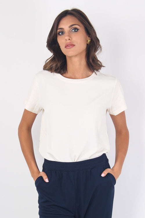 T-shirt Misto Seta Panna