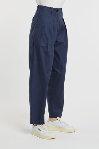 Pantalone Blu in Misto Cotone - 3