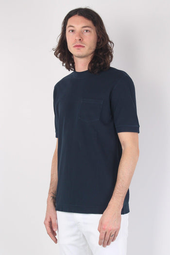 T-shirt Piquet Taschino Blu Navy - 6