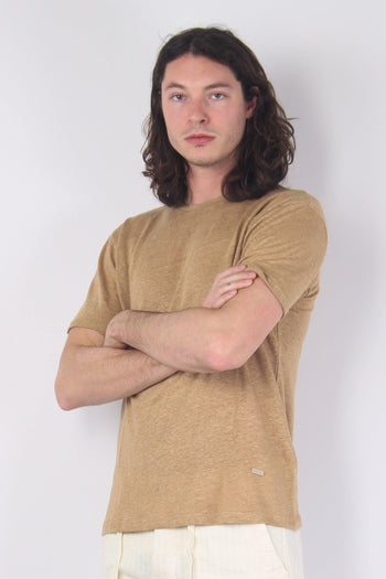 T-shirt Lino Camel - 4