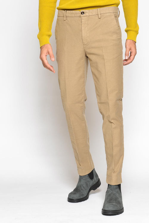 Chinos Regular Fustagno Marrone Uomo