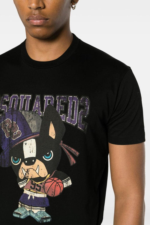 2 T-shirt Nero Uomo con stampa
