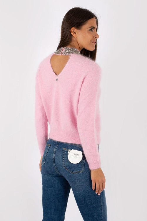 Maglia Angora Ricamo Castoni Donna