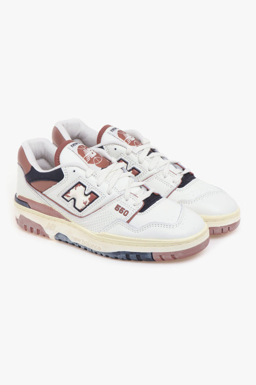 Sneaker 550 in pelle effetto vintage - 2