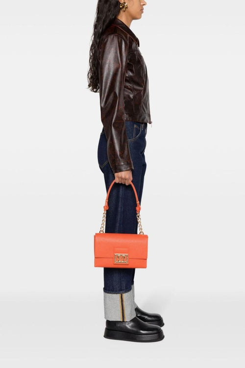 Borsa Rosso Donna a spalla con placca logo
