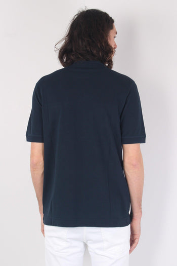 T-shirt Piquet Taschino Blu Navy - 3