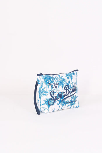 Pochette Fantasia Palme Bianco/blu - 5