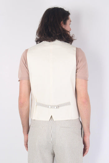 Gilet Gessato Beige/bianco - 3