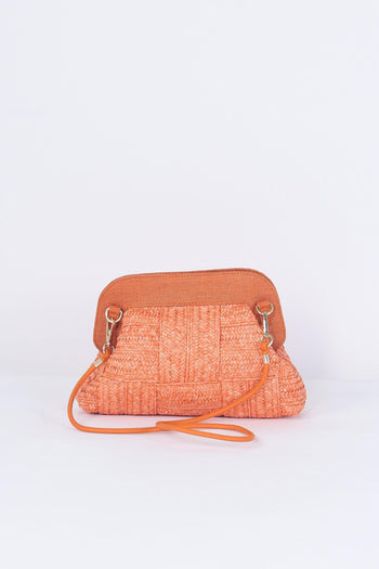 Clutch Rafia Intreccio Arancione - 3