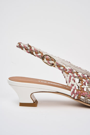 Slingback White Pink Donna - 4
