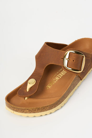 Ciabatta Gizeh Big Buckle Cognac Donna - 4