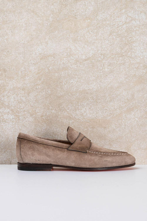 Mocassino penny in suede