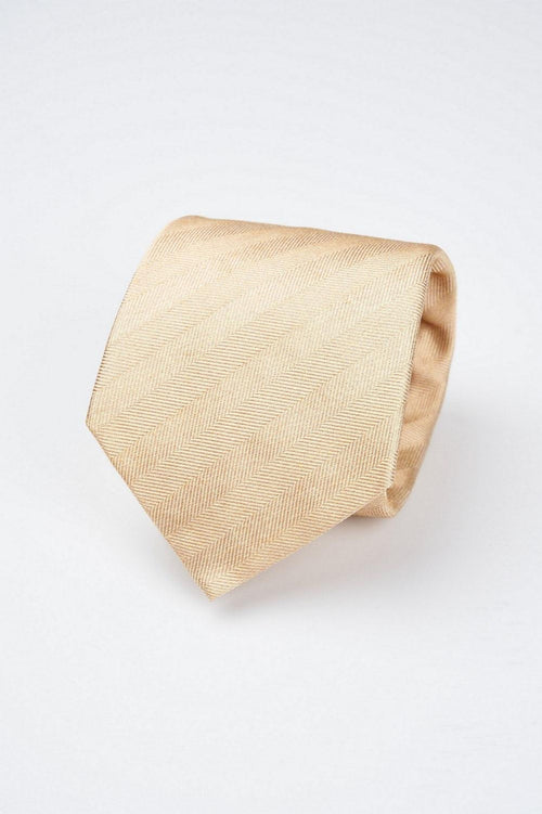 Cravatta in pura seta con motivo resca diagonale - 1