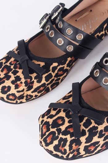 Ballerina Fibbia Borchie Vera Animalier - 7