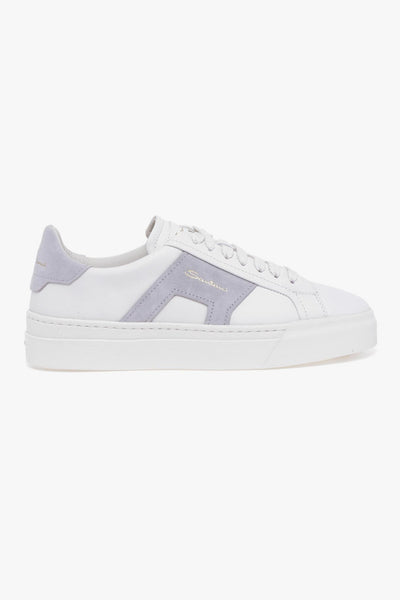Sneaker Double Buckle in pelle