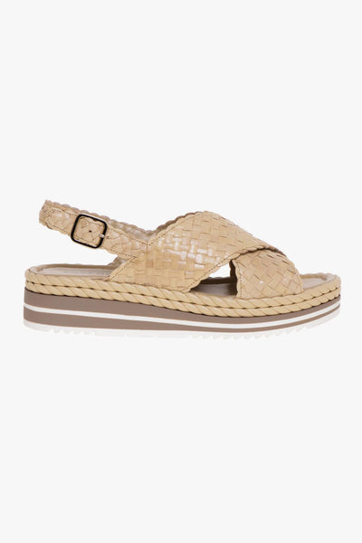 Sandalo in pelle intrecciata