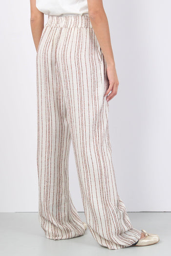 Pantalone Palazzo Riga Panna/coccio - 6