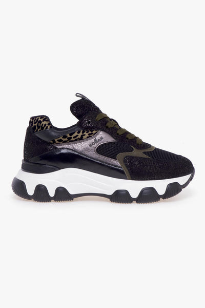 Sneaker Hyperactive in pelle e tessuto