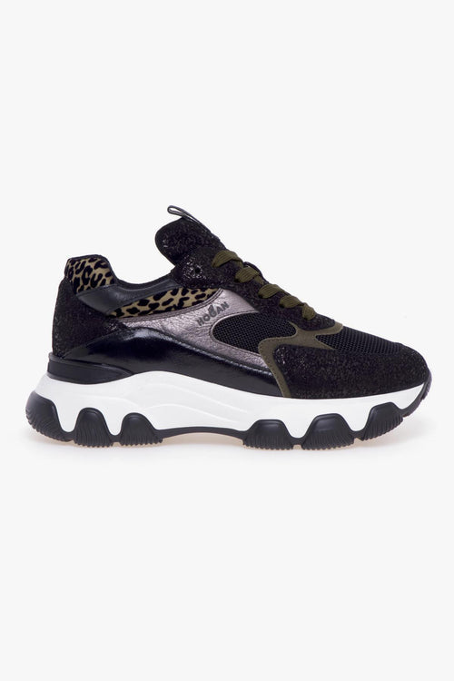 Sneaker Hyperactive in pelle e tessuto