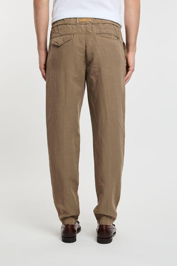 Pantalone joggers in misto lino - 5