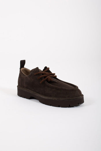 Lace-up Shoe Suede Ebony Uomo - 3