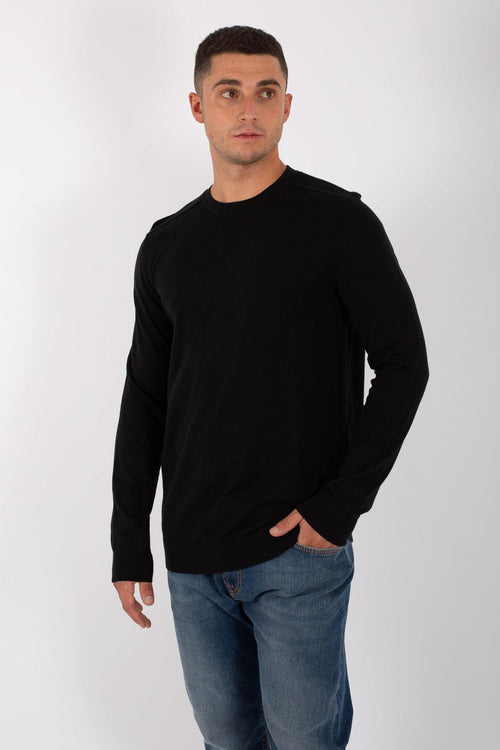 Pull Cotone Girocollo Noos Nero Uomo - 2