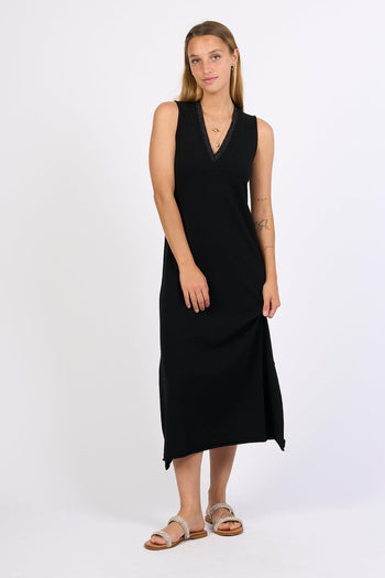 Abito In Maglia Nero Donna - 3