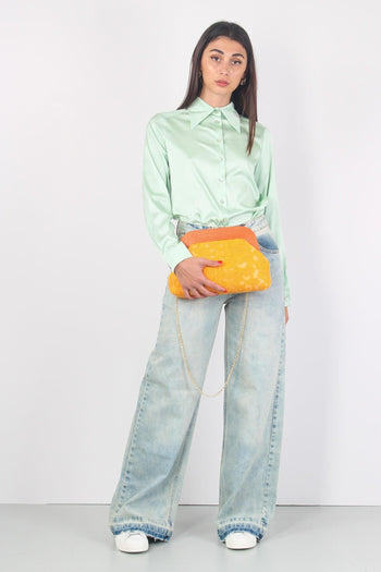 Camicia Effetto Raso Verde Acqua - 6