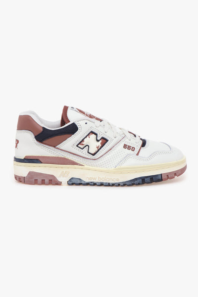 Sneaker 550 in pelle effetto vintage