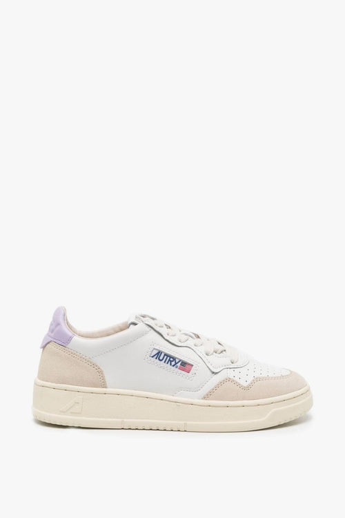 Scarpa Bianco Lilla Donna Medalist Low