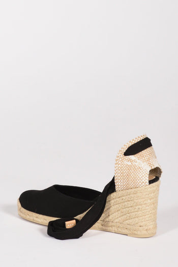 Espadrillas Zeppa Nero/beige Donna - 4