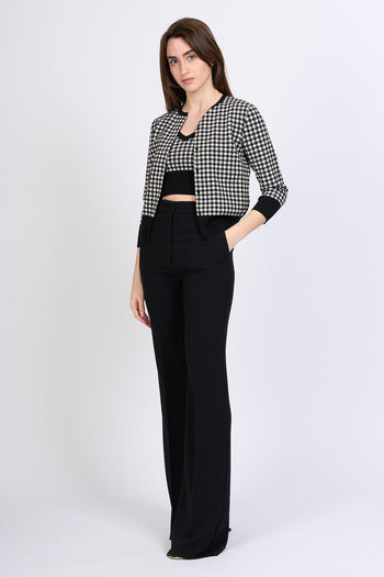 Top Veleno Cropped Bianco/Nero Donna - 2