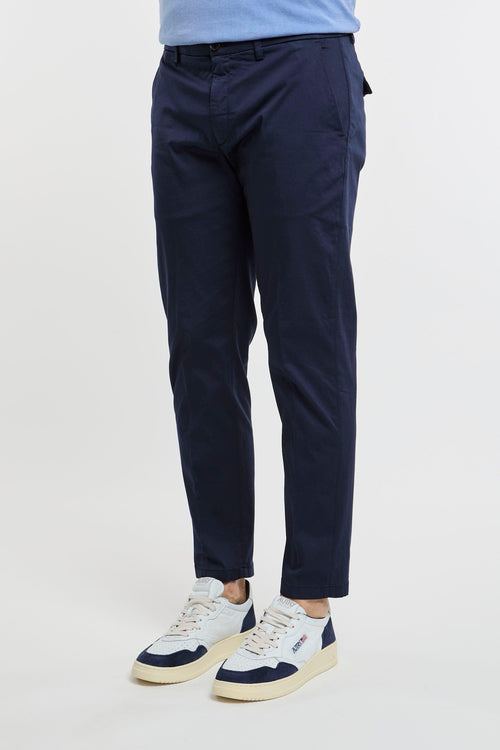 Pantalone Prince Chinos Crop Blu in Cotone - 2