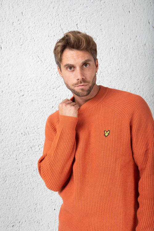 Pull Raglan Costa Inglese Arancione Uomo - 2