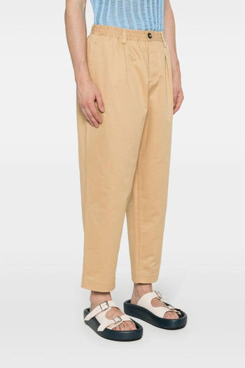 Pantalone Beige Uomo Elastico in Vita - 2