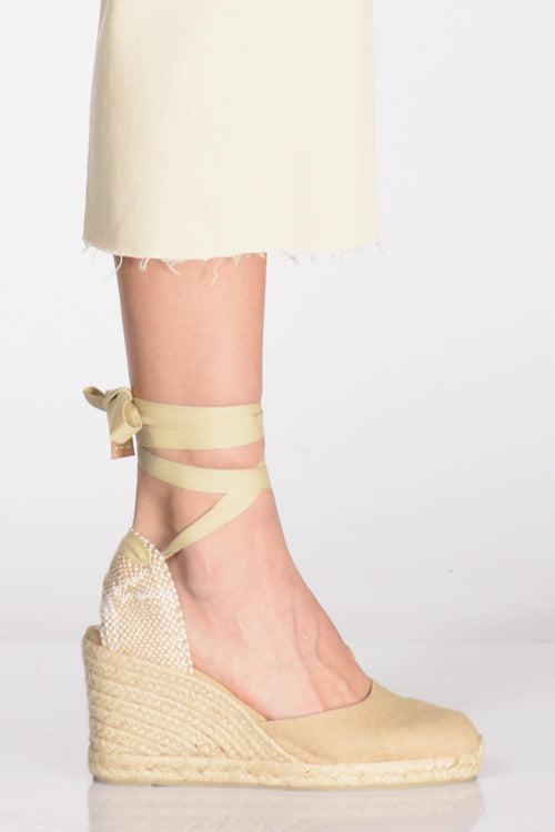 Espadrillas Zeppa Beige Scuro/beige Chiaro Donna