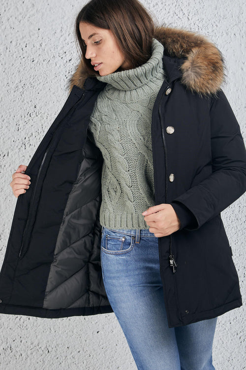 Arctic Parka 2 Tasche Nero Donna - 2