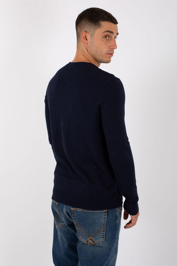 Pull Cotone Girocollo Noos Blu Uomo - 4