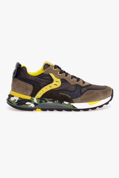 Sneaker Bholt in camoscio e tessuto